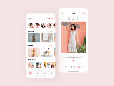 Photo Edit App app design minimal ui ux