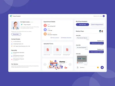 Doctor Waiting room UI branding dashboard design doctor doctor dashboard doctor waiting room ui ui ux web design website