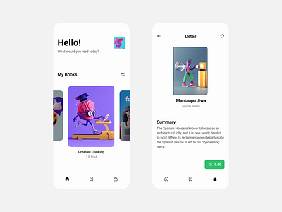📚Book Mobile App app reader book book app book shop book store booking app books bookshop design ebook library minimal mobile app novel online book app read reader reading app reading list ui