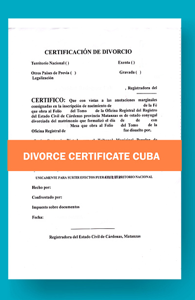 Divorce Certificate Template Cuba divorce certificate cuba divorce certificate tamplate