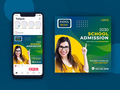 Social Media Banner | Instagram Post | Facebook Ads | Banner Ads banner design facebook post instagram post kids learning post school social media banner social media post student teacher vector