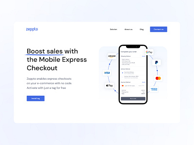 Zeppto.co — Landing page clean design ecommerce landing landingpage minimal modern responsive typography ui ux visual web design website