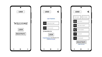 Mobile Apps wireframe 1 banner ads branding cosmetics design illustration mobile apps nighty page cover photo ui