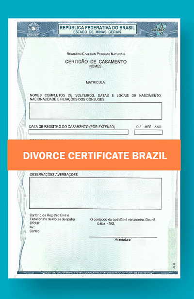 Divorce Certificate Tamplate Brazil divorce certificate brazil divorce certificate template