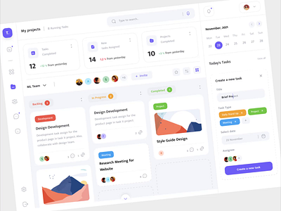 Task Management Dashboard ✨🔥 animation app application clean dark dashboard design light management minimal mobile modern popular project task team trend ui uiux web design