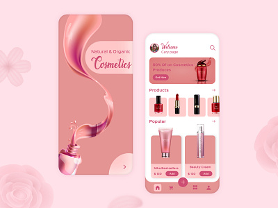 Beauty Cosmetics App UI Design app ui beauty beauty product cosmetic cosmetic product app cosmetics product ecommerce mobile app online shop product app design products shopping app skincare ui ux ui ux design uiux designer