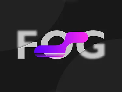 FOG blurred branding dark frosted glass glasseffect gradient logo minimal music musicnote stream vibrant