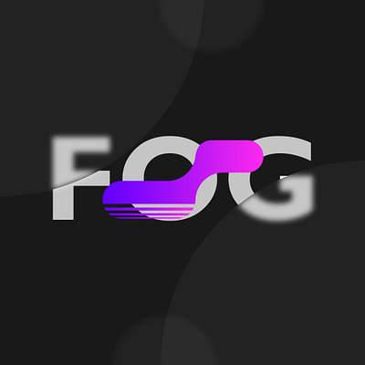 FOG blurred branding dark frosted glass glasseffect gradient logo minimal music musicnote stream vibrant