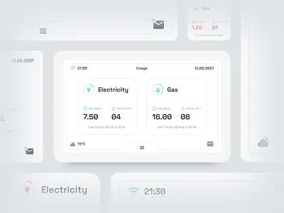 Smart Meter UI - Day Mode concept interface meter minimal smart ui