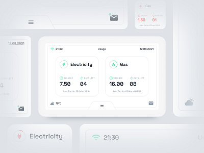 Smart Meter UI - Day Mode concept interface meter minimal smart ui