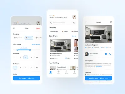 Properties & Travel App - Exploration appdesign application design designexploration designmobile dribbble exploration mobileapplication propertiesapp travelapp ui ui ux ui design uiuxdesign