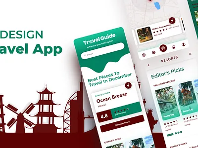 Travel App UI UX Design app branding design icon illustration logo presentation travel app typography ui ui ux ux vector