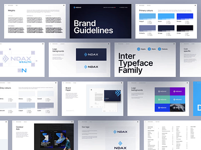 NDAX: Brand Guidelines blue brand brand guidelines brandbook branding canadian clean crypto ethereum exchange finance financial fintech institution logo logotype ndax trading