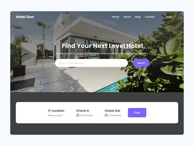 Hotel Dun android app design figma graphic design illustration landing page ui ux website