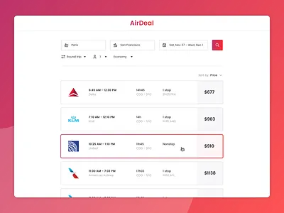 Daily UI 068 - Flight Search dailyui dailyui068 design figma flight flight search flights search ui website website design