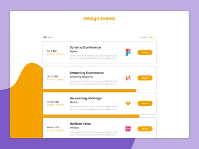 Daily UI 070 - Event Listing dailyui dailyui070 design design events event event listing events figma listing ui website website design
