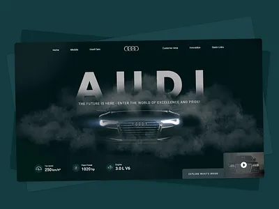 Redesign Audi Landing Page adobe xd audi car design landing landing page resourcifi rnf uicar uiux ux web website
