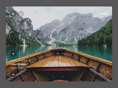 Daily UI 073 - Virtual Reality app boat dailyui dailyui073 design figma italy lake travel ui virtual virtual reality web app