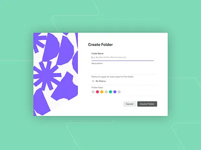 User Interface: Creating a New Folder branding folder green patterns ui user interface