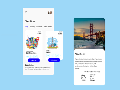 Travelling app design mobile shop travelling ui ux