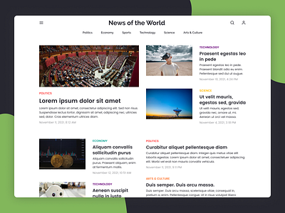 Daily UI 094 - News articles dailyui dailyui094 design figma news newspaper newspapers ui website website design