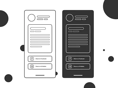 Social Share app dailyui minimal ui ux