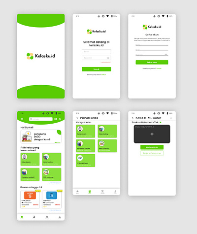 Kelasku.id UI Design app ui ux