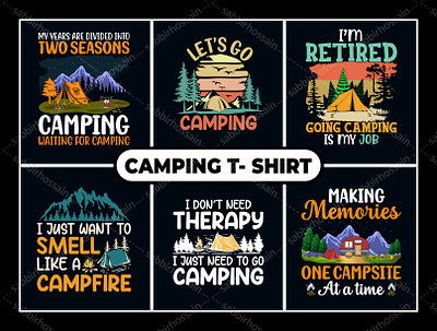 Eye-Catching Camping T-Shirt Design adventure amazing t shirt design appearel camping custom t shirt design design illustration logo t shirt design t shirt design portfolio typography t shirt design vector t shirt design
