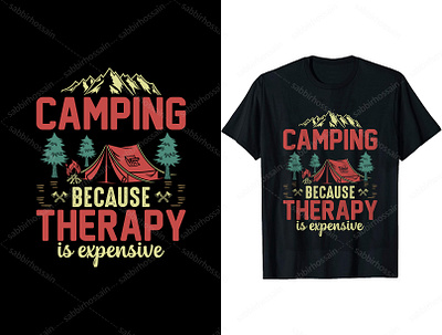 Eye-Catching Camping T-Shirt Design amazing t shirt design appearel camping custom t shirt design design hiking illustration logo t shirt design portfolio typography t shirt design ui vector t shirt design