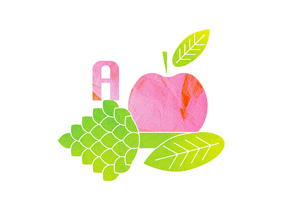 A for apple and artichoke alphabet apple art artichoke children childrenillustration childrenillustrator flat fruit graphic design illustration letters vector vegetable