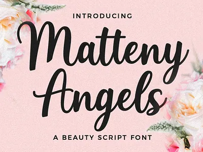 Matteny Angels Script Font branding calligraphy calligraphy font design font fonts modern font script font typedesign typeface