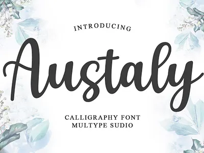 Austaly Calligraphy Font branding calligraphy calligraphy font design font fonts modern font script font typedesign typeface