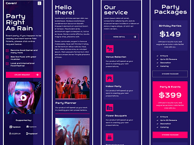Cevent - Event Planner & Organizer Landing Page decoration ecommerce event organizer wedding