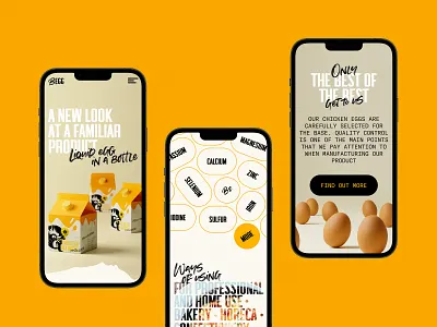Egg Products Website for Mobile branding design ecommerce eggs food food and drink illustration interface mobile mobile screens mobile website responsive design responsive website ui user experience user interface ux web design web marketing website