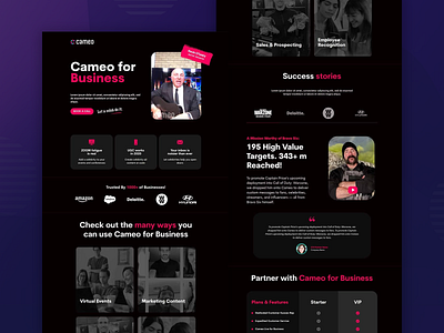 Cameo design landing page landing page design