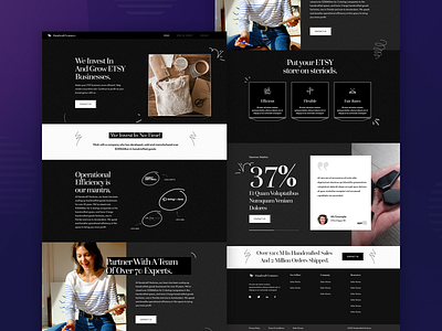 Handcraft design landing page landing page design