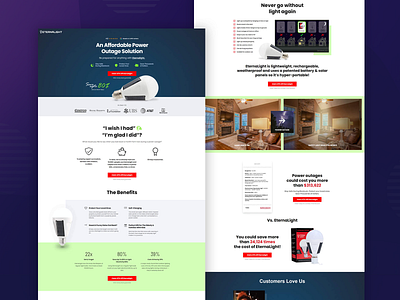 Eternalight design landing page landing page design