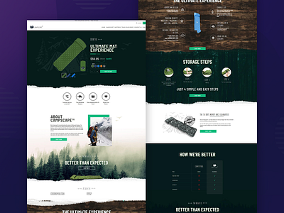 Campscape design landing page landing page design