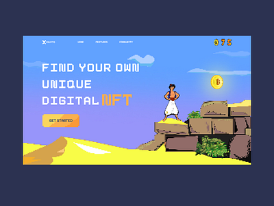 Pixel sites on dribbble app branding crypto design illustration logo mobil nft pixel pixelart token ui web world