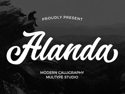 Alanda Modern Calligraphy Font font fonts modern font script font