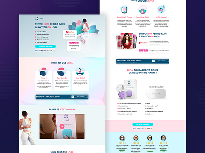 Livia design landing page landing page design