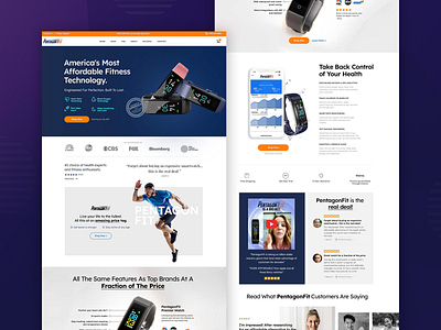 PentagonFit design landing page landing page design