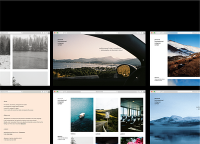 Photography website for Dépayseur animation grid layout photography portfolio responsive semplice type ui uiux web web design website