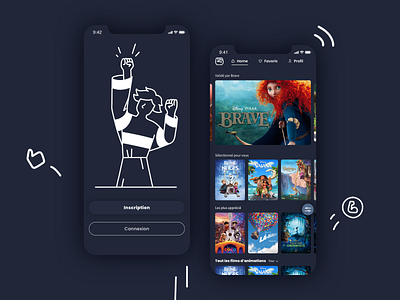 Brave — Application animation film app application application design branding dark mode design girl power illustration interface ios logo mascot minimal mobile ui ui design ux vector web design