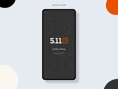 Splash Screen 093 5.11 app contour contour line daily ui 093 dailyui dailyui 093 dailyui093 design ecommerce graphic design military mobile mobile design online shop online store store tactical ui