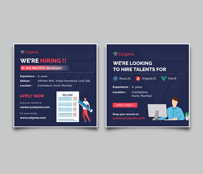 Ceiyone - Hiring poster branding creatives design dribbble dribbblers dribbbleshot graphic design hiring poster