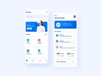 Meta app design app branding design typography u ui ux vector