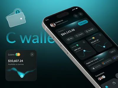 Crypto wallet - Card provide app 3d card provide app crypto investment crypto trading crypto wallet finance app mobile ui