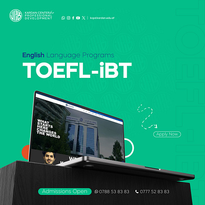 TOEFL - Poster branding graphic design logo social media poster toefl