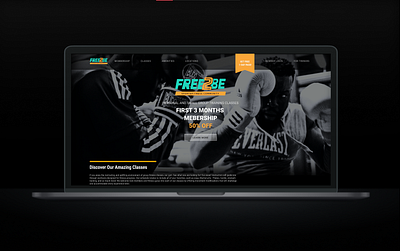 FEE2BE gym - landing page app branding design logo ui ux